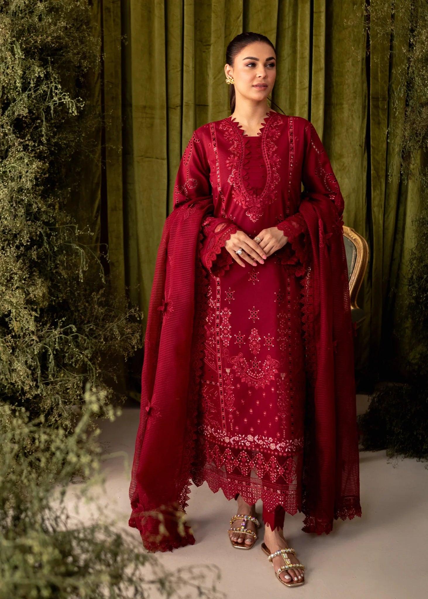 Aabyaan Apana Luxury Eid Festive Lawn Collection '24 - GUL MEENA (AL-02) - Pashtun Collections