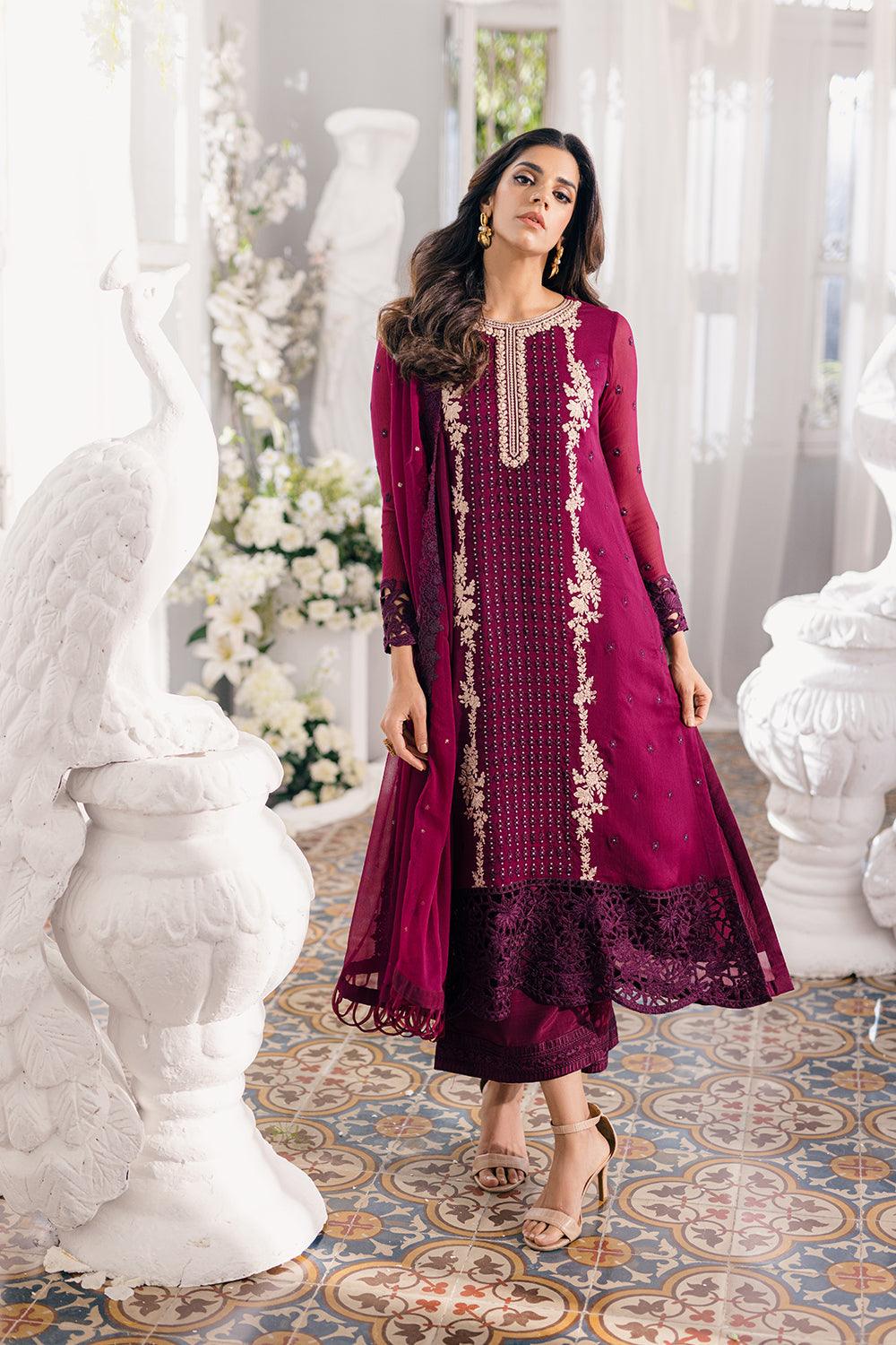 Azure Ensembled Festive's Luxe Collection - Merlot Muse - Pashtun Collections