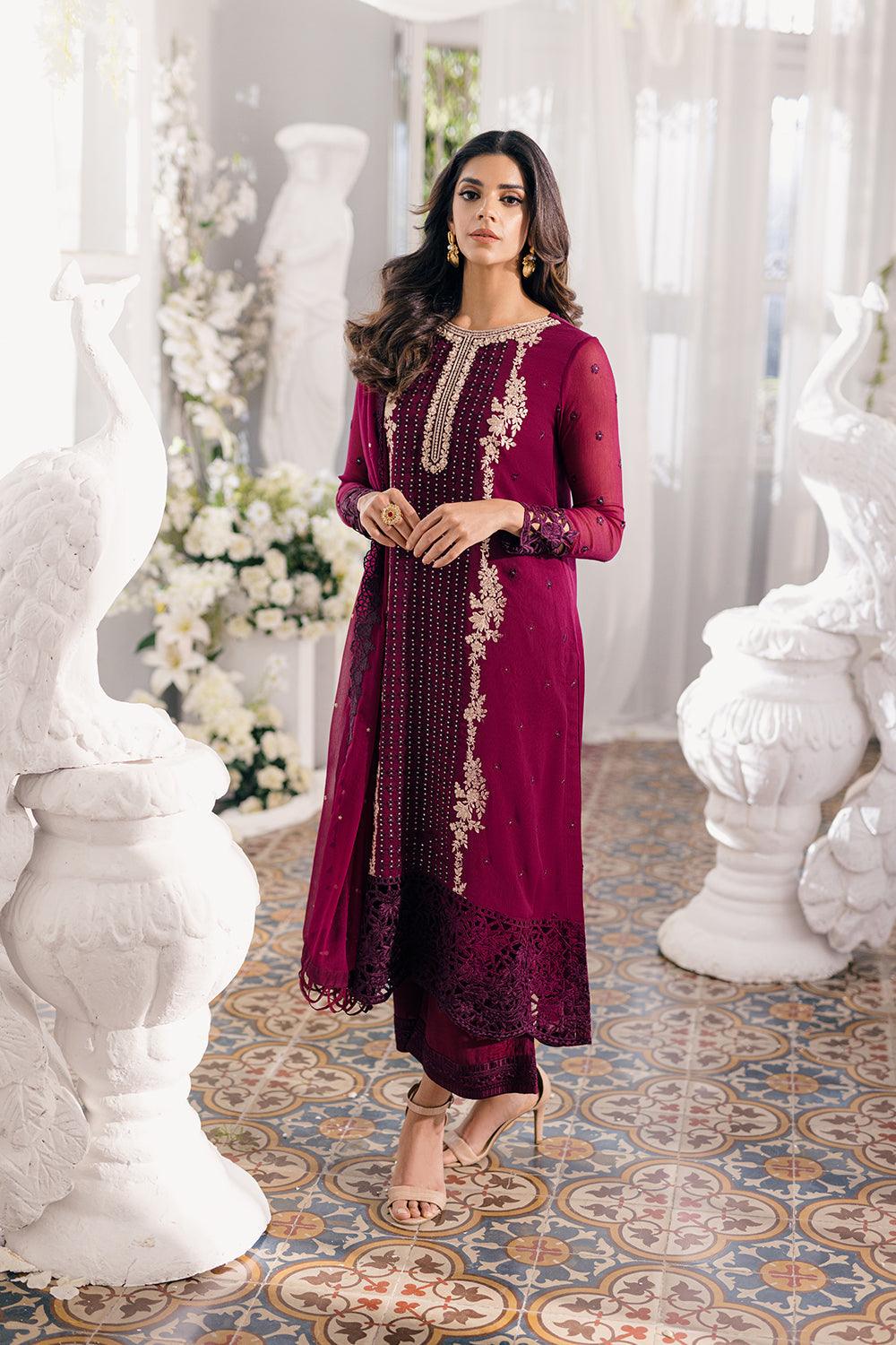 Azure Ensembled Festive's Luxe Collection - Merlot Muse - Pashtun Collections