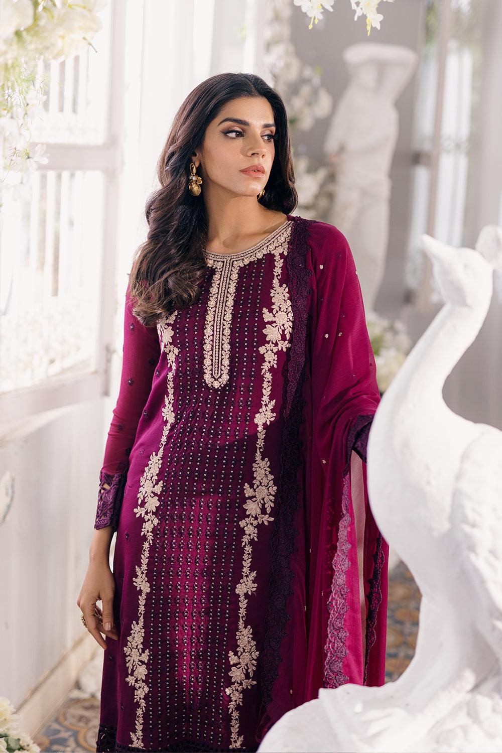 Azure Ensembled Festive's Luxe Collection - Merlot Muse - Pashtun Collections