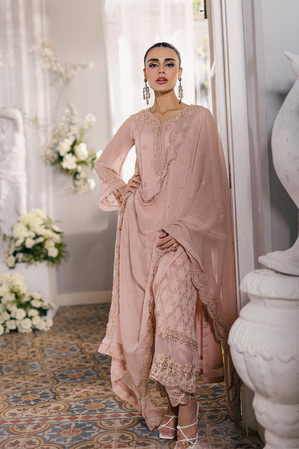 Azure Ensembled Festive's Luxe Collection - Nectarine - Pashtun Collections