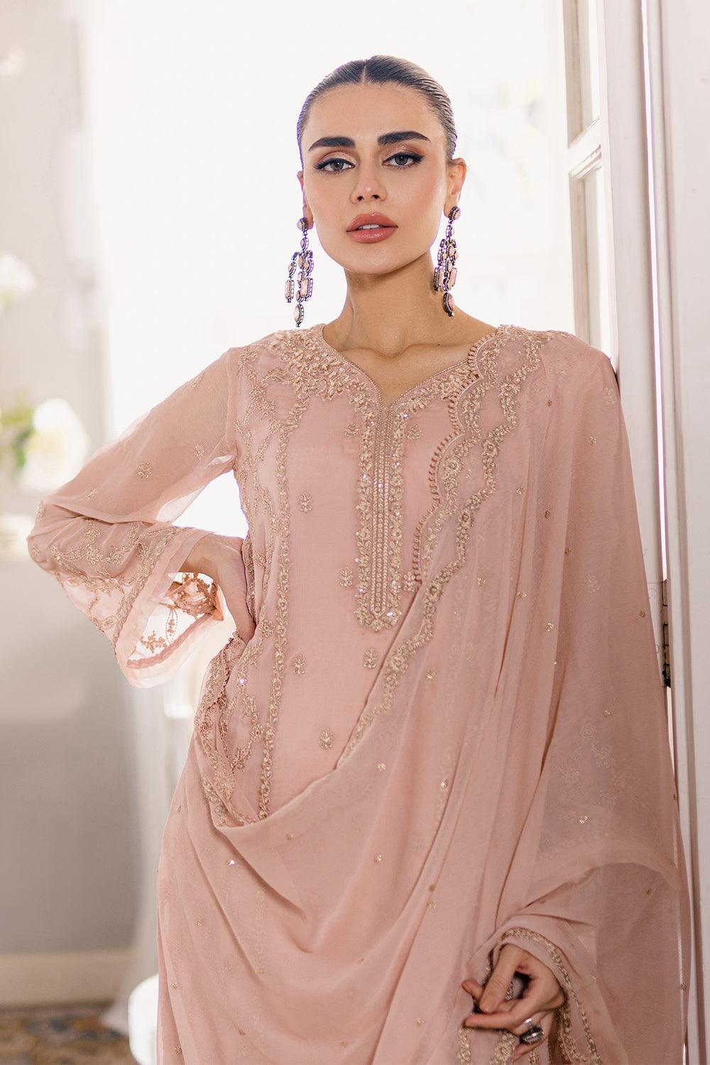 Azure Ensembled Festive's Luxe Collection - Nectarine - Pashtun Collections