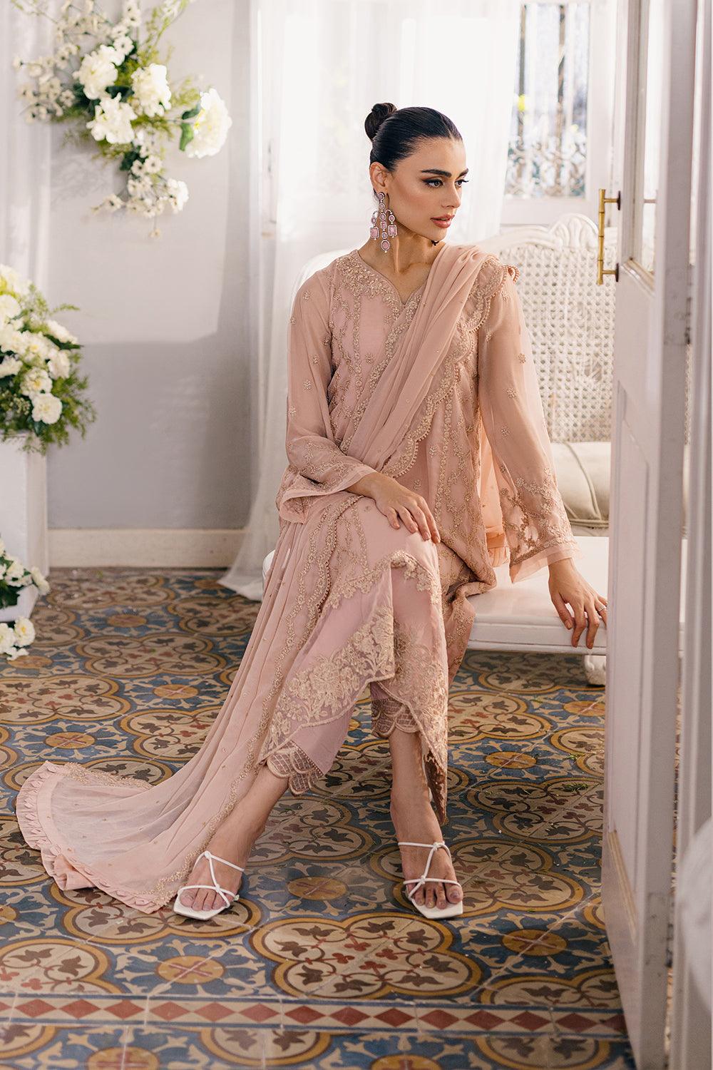 Azure Ensembled Festive's Luxe Collection - Nectarine - Pashtun Collections