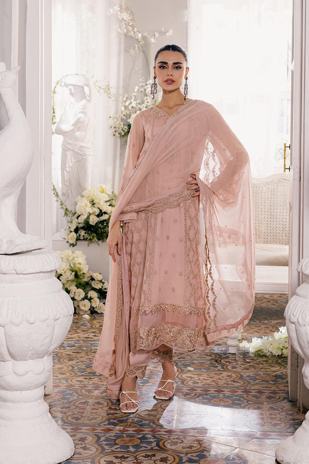 Azure Ensembled Festive's Luxe Collection - Nectarine - Pashtun Collections