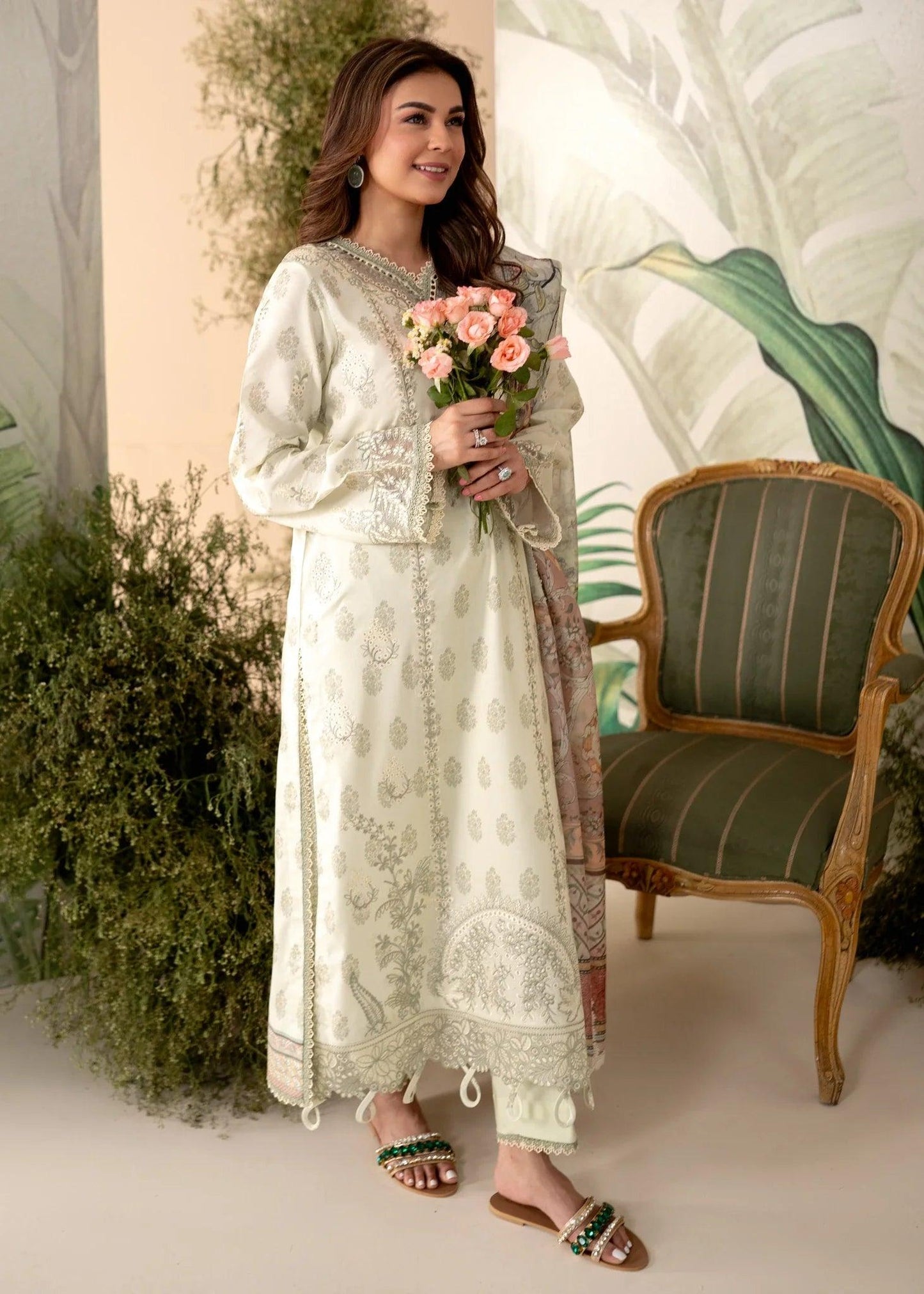 Aabyaan Apana Luxury Eid Festive Lawn Collection '24 - ZARMEENAY (AL-08) - Pashtun Collections