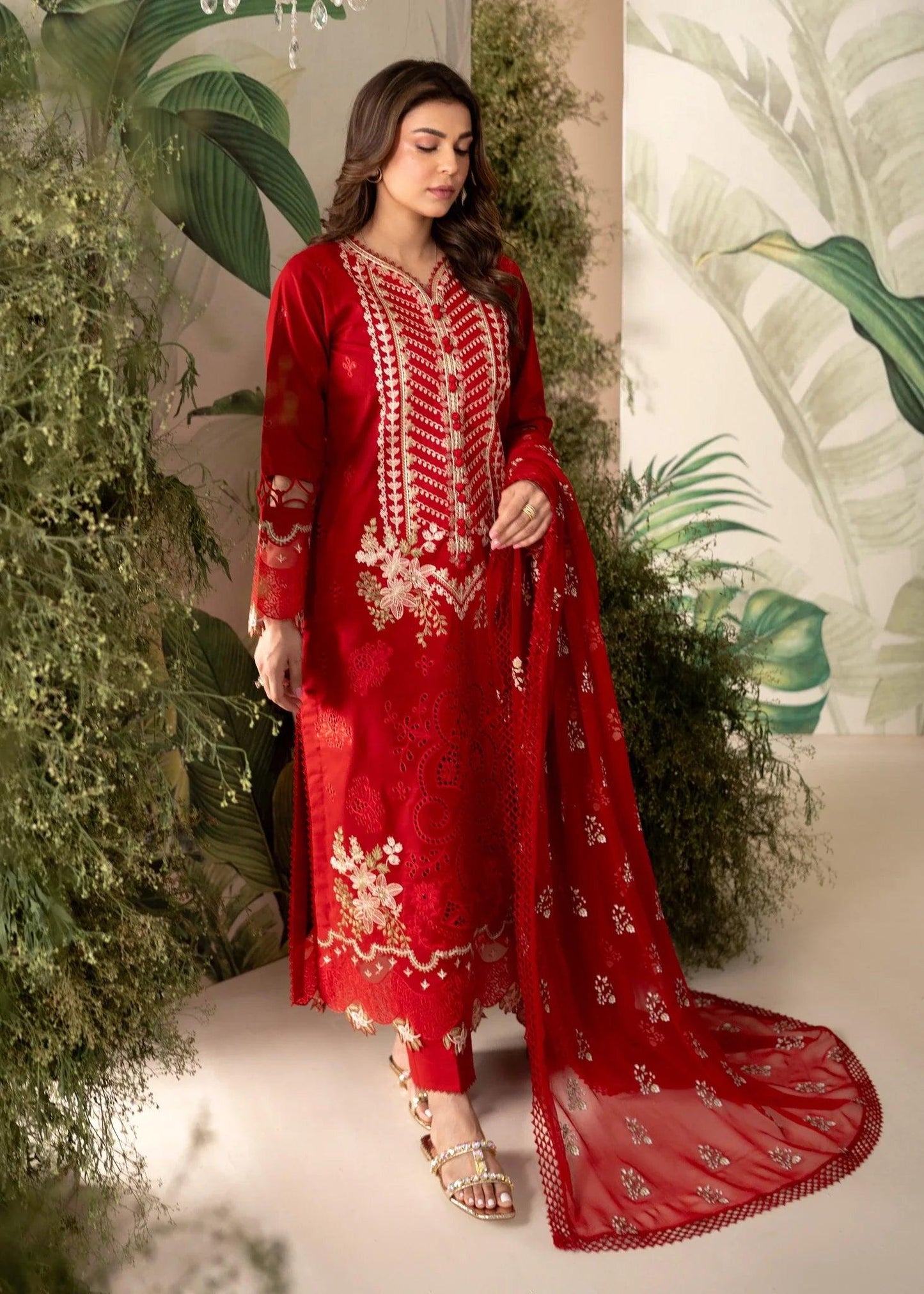 Aabyaan Apana Luxury Eid Festive Lawn Collection '24- UMAIZA (AL-07) - Pashtun Collections