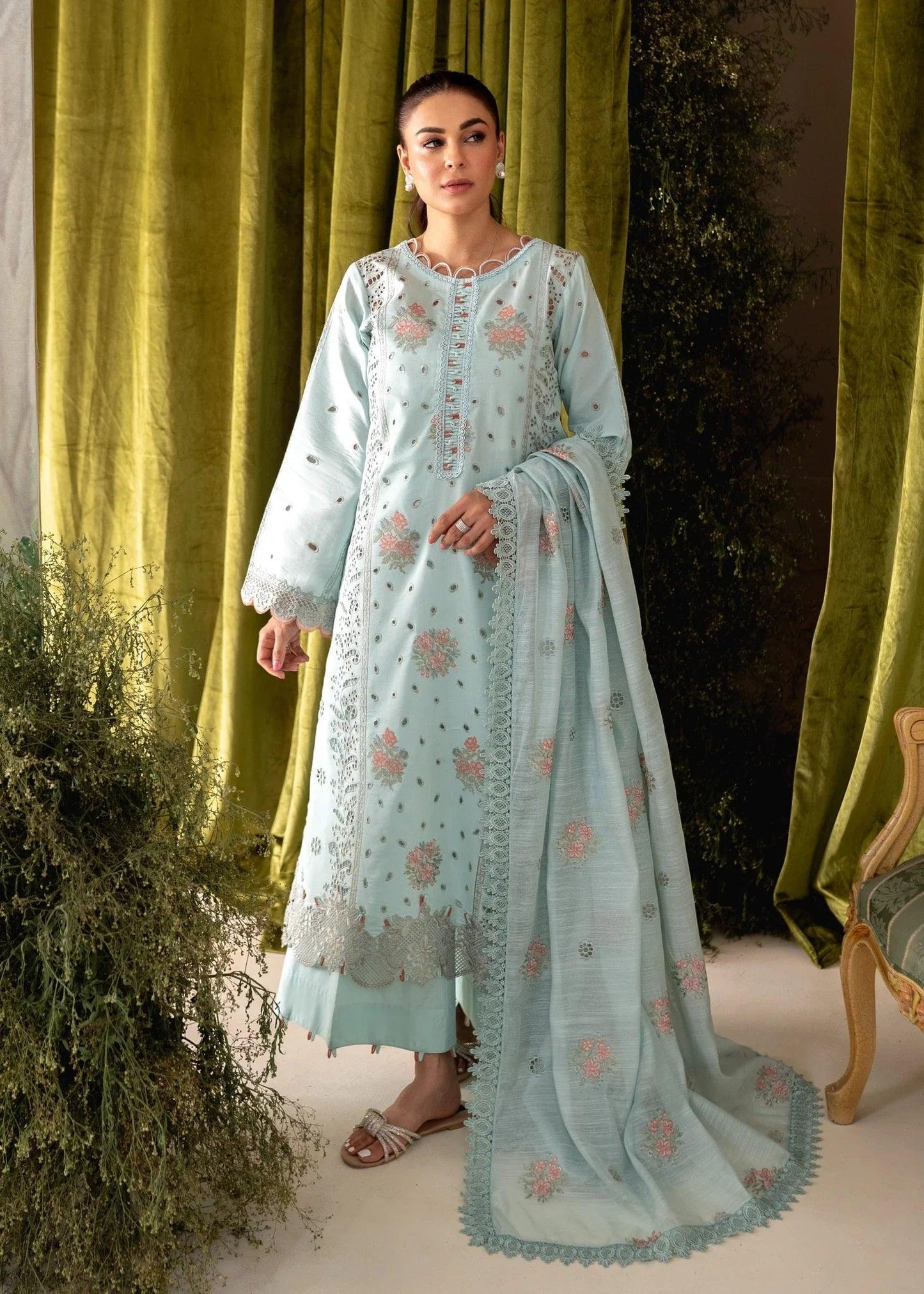 Aabyaan Apana Luxury Eid Festive Lawn Collection '24- KASHMALA (AL-05) - Pashtun Collections