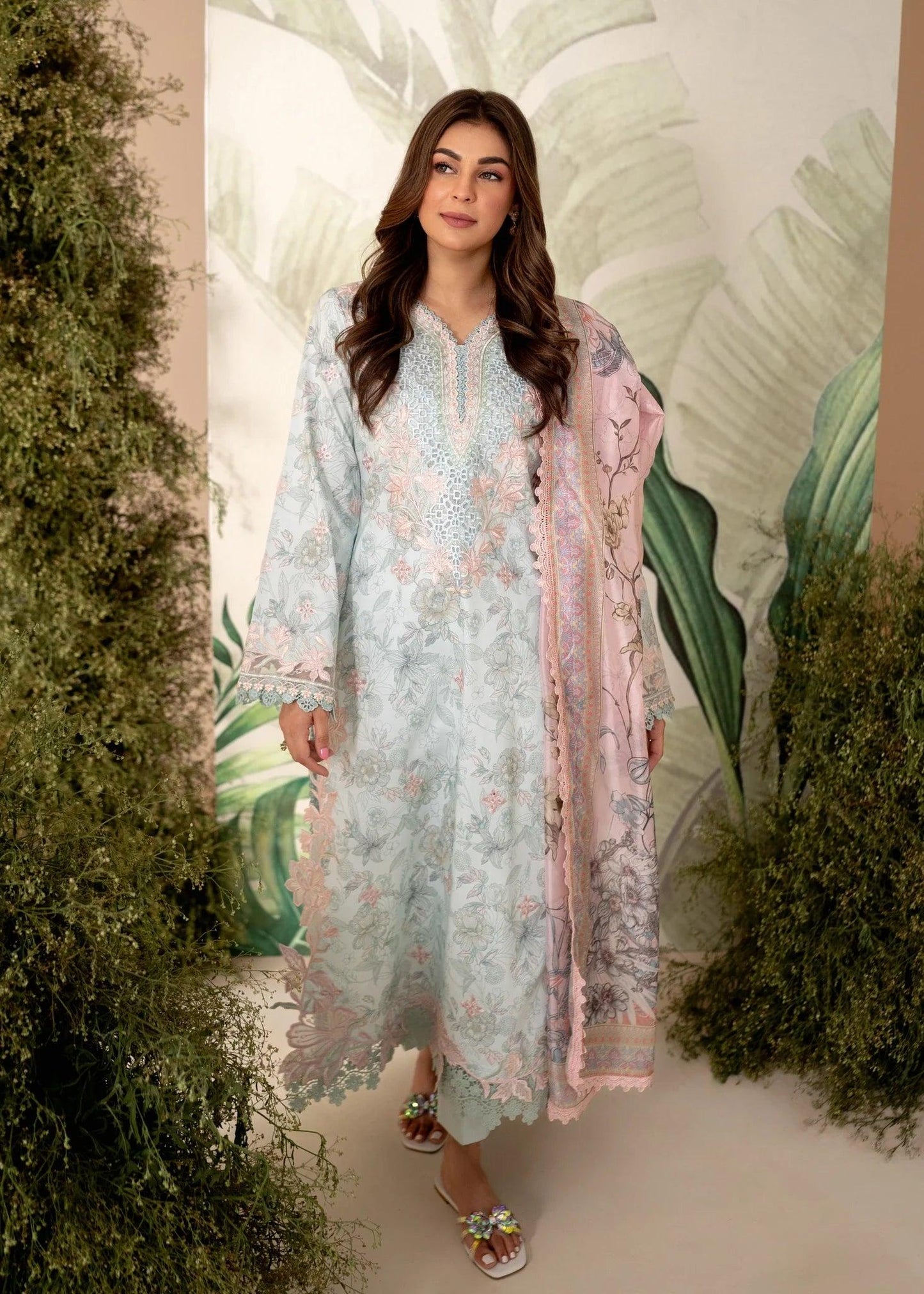 Aabyaan Apana Luxury Eid Festive Lawn Collection '24- GULALAI (AL-06) - Pashtun Collections