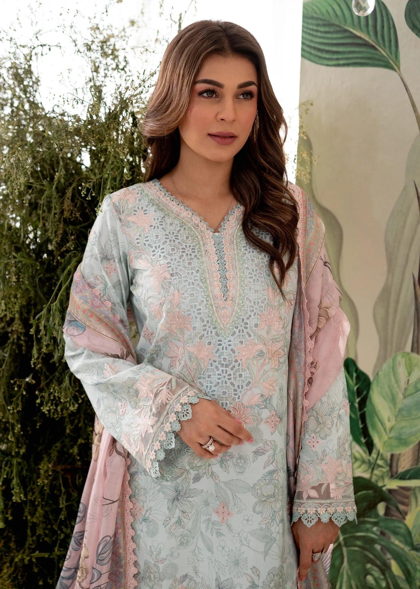 Aabyaan Apana Luxury Eid Festive Lawn Collection '24- GULALAI (AL-06) - Pashtun Collections