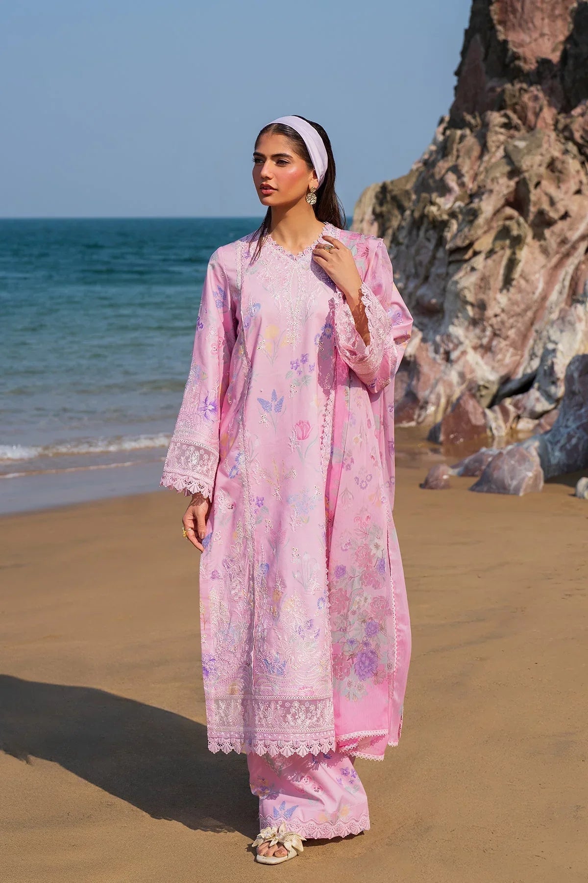 Afrozeh Endless Summer Lawn - Gilded