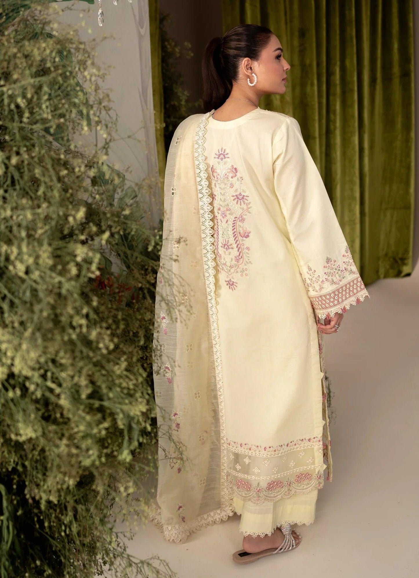 Aabyaan Apana Luxury Eid Festive Lawn Collection '24- PALWASHA (AL-04) - Pashtun Collections