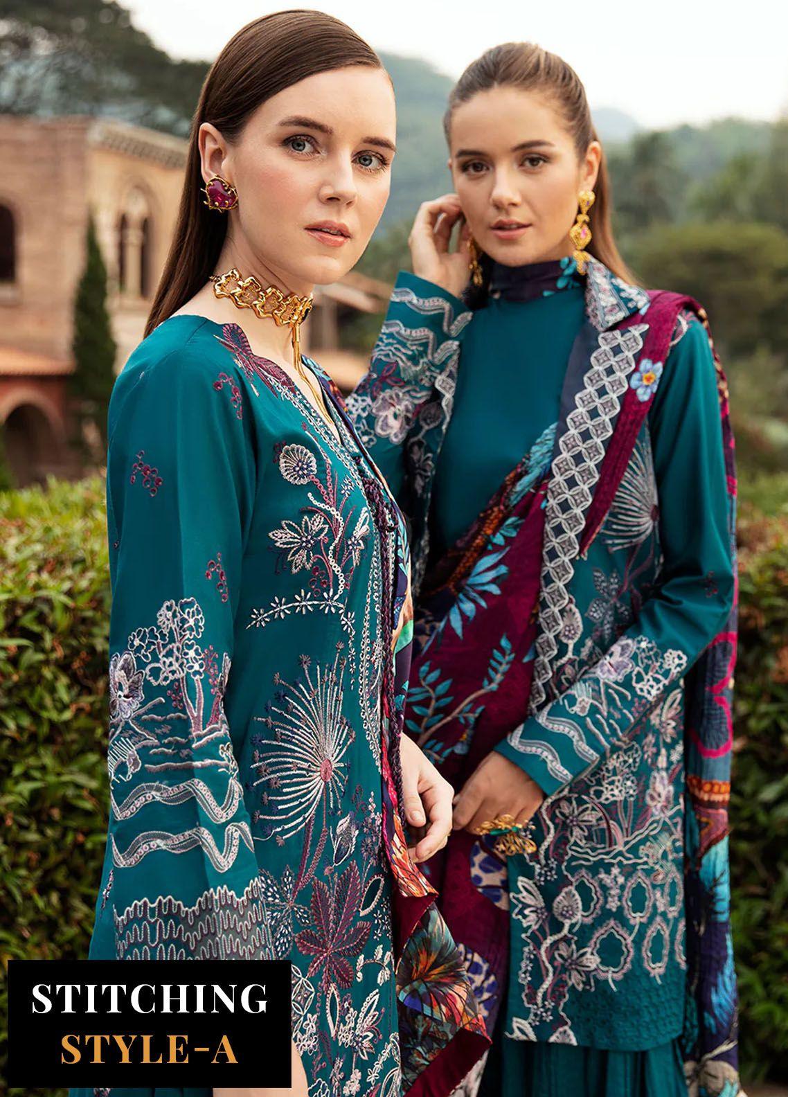 Ramsha - Andaaz Luxury Lawn Collection 2024 Vol-08 (Z-805) - Pashtun Collections