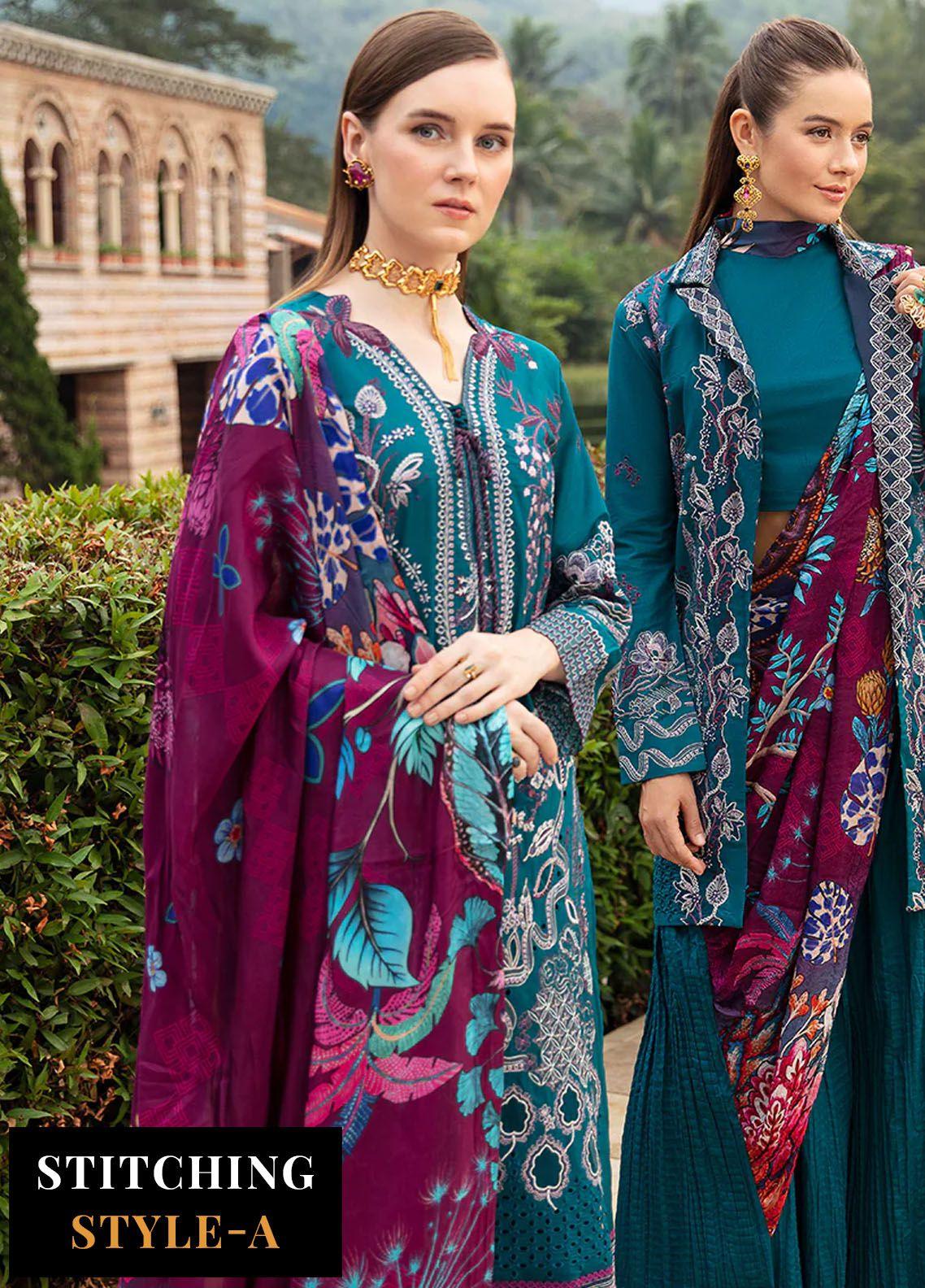 Ramsha - Andaaz Luxury Lawn Collection 2024 Vol-08 (Z-805) - Pashtun Collections