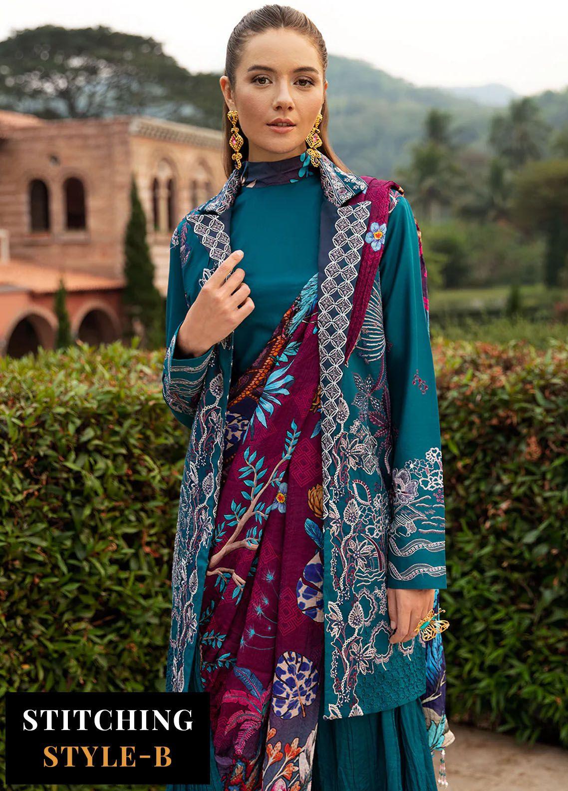 Ramsha - Andaaz Luxury Lawn Collection 2024 Vol-08 (Z-805) - Pashtun Collections